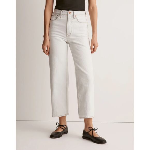 Madewell The Perfect Vintage Wide Leg Crop Jeans Women's Size 29 Light Wash - Picture 2 of 9